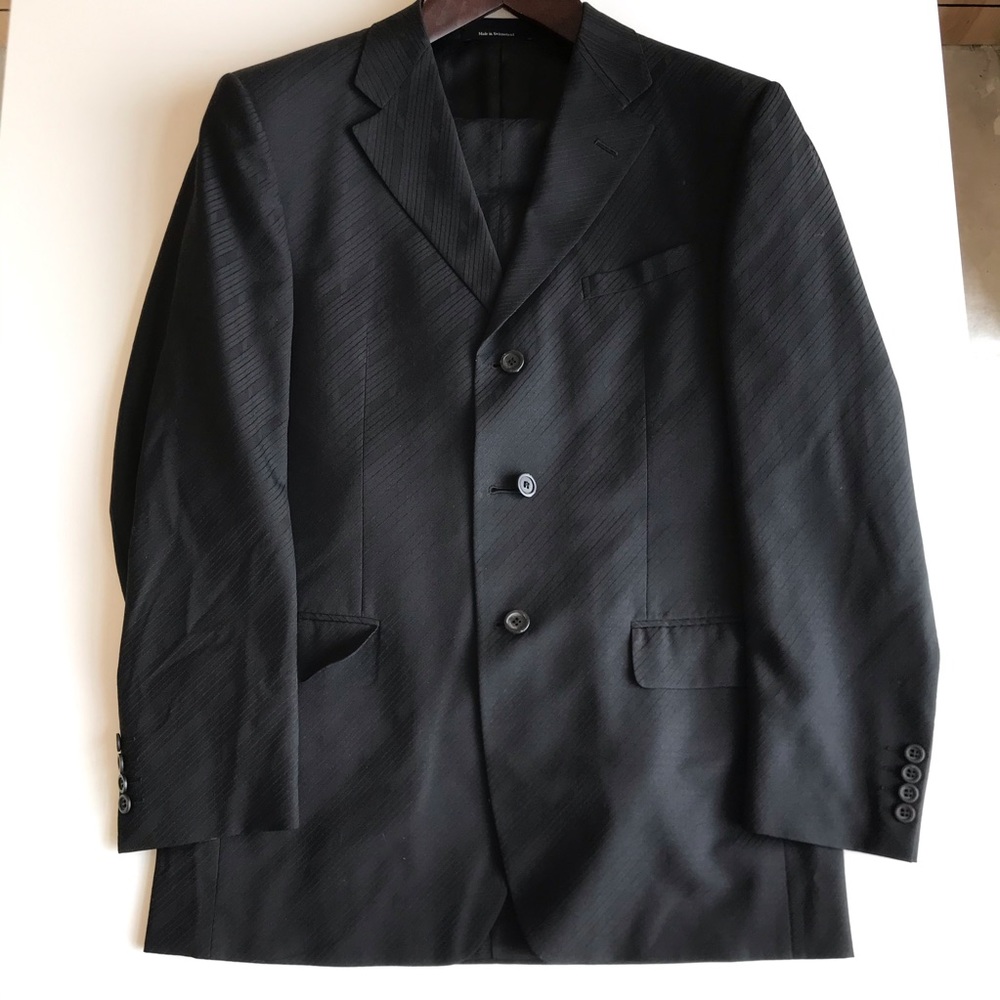 Versace  black 2 piece suit Size 50